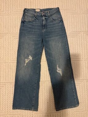 Pilcro Medium Blue High-Rise Denim Jeans